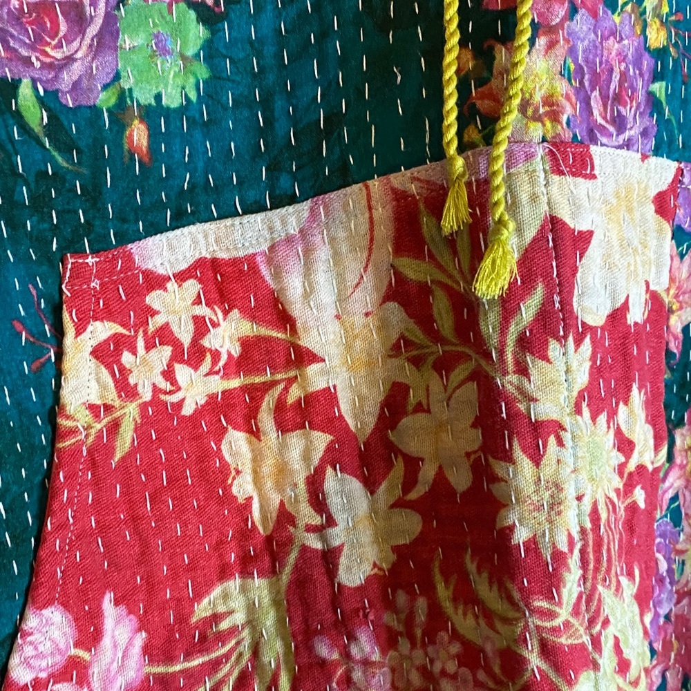 EARTHBOUND Colorful Floral Patchwork Hoodie - Picture 3 of 7